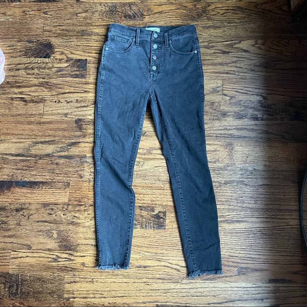 Madewell 10” High Rise Skinny Jean Black - Picture 5 of 8